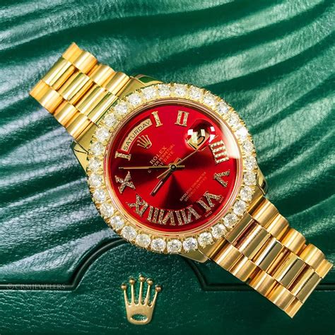 diamond red face rolex|Rolex watch diamond bezel prices.